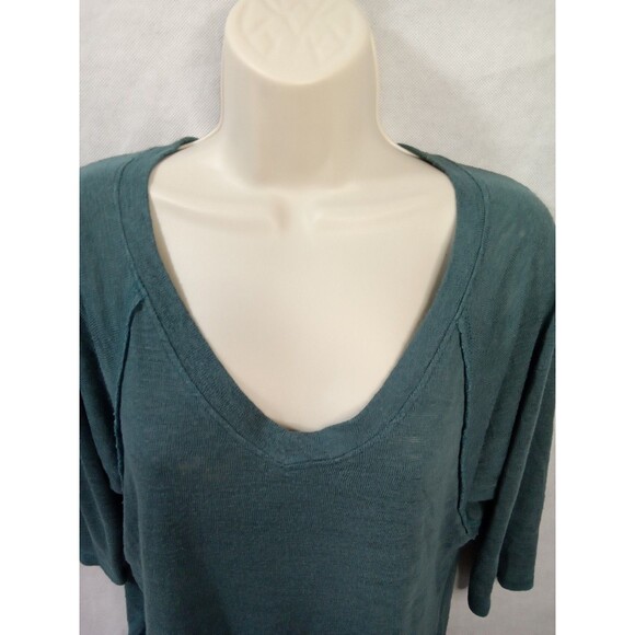 Wallflower Green Small 3/4 Sleeve V Neck - Picture 2 of 12